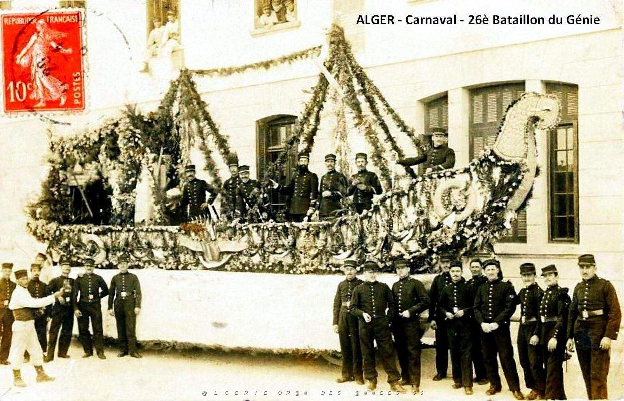 2169- Alger -Carnaval  - 26e Bataillon du Genie.jpg